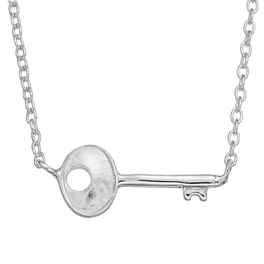 Sterling Silver Necklace Key Charm